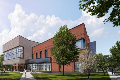 Rendering of new music building exterior