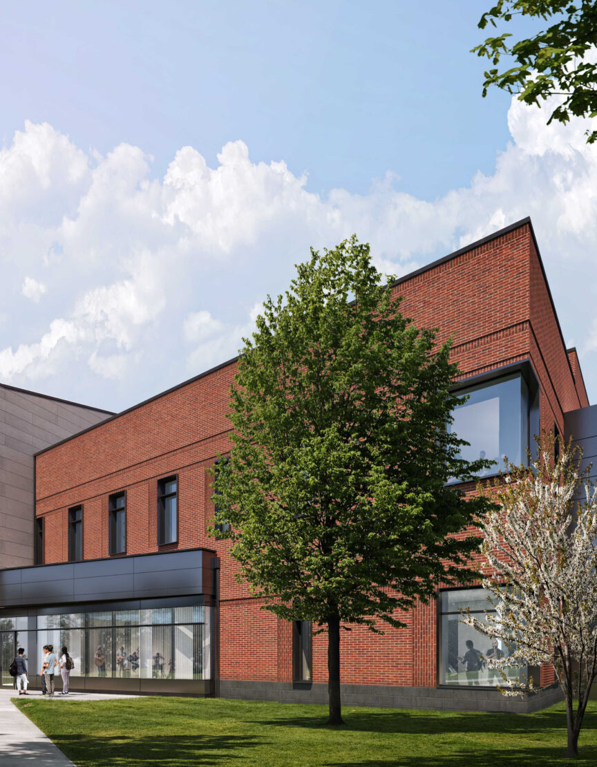 Rendering of new music building exterior