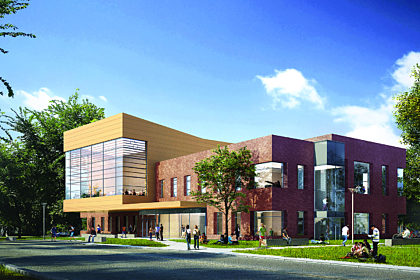 Rendering of new music building